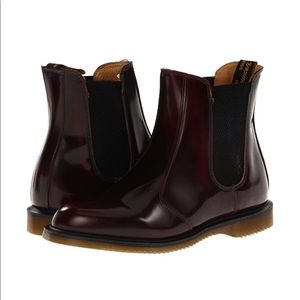 Doc Martens Flora Chelsea Boot in Cherry Red